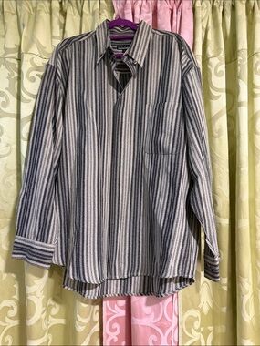 Domani Men's Striped Lightweight Shirt Jacket - Gray & Black